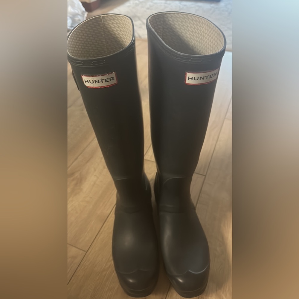 Navy Reinforced Tall Hunter Boots